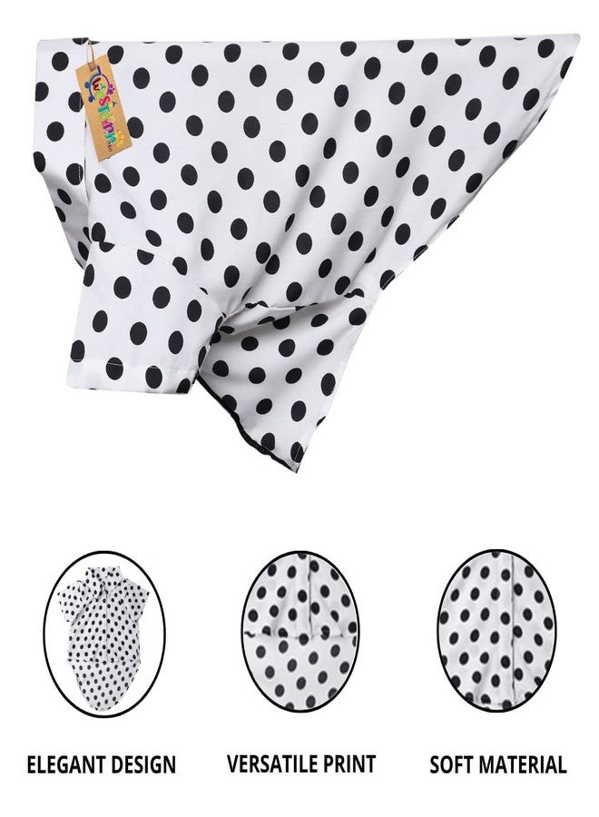Western Era Cotton Printed Breathable Basic Vest Dog Shirt, Super Soft Shirt, Cute Lightweight Thin Shirt for Your Furries, Ultra Comfort Dog Apparel (Polka White) (XLarge - 24inch) - Image 2